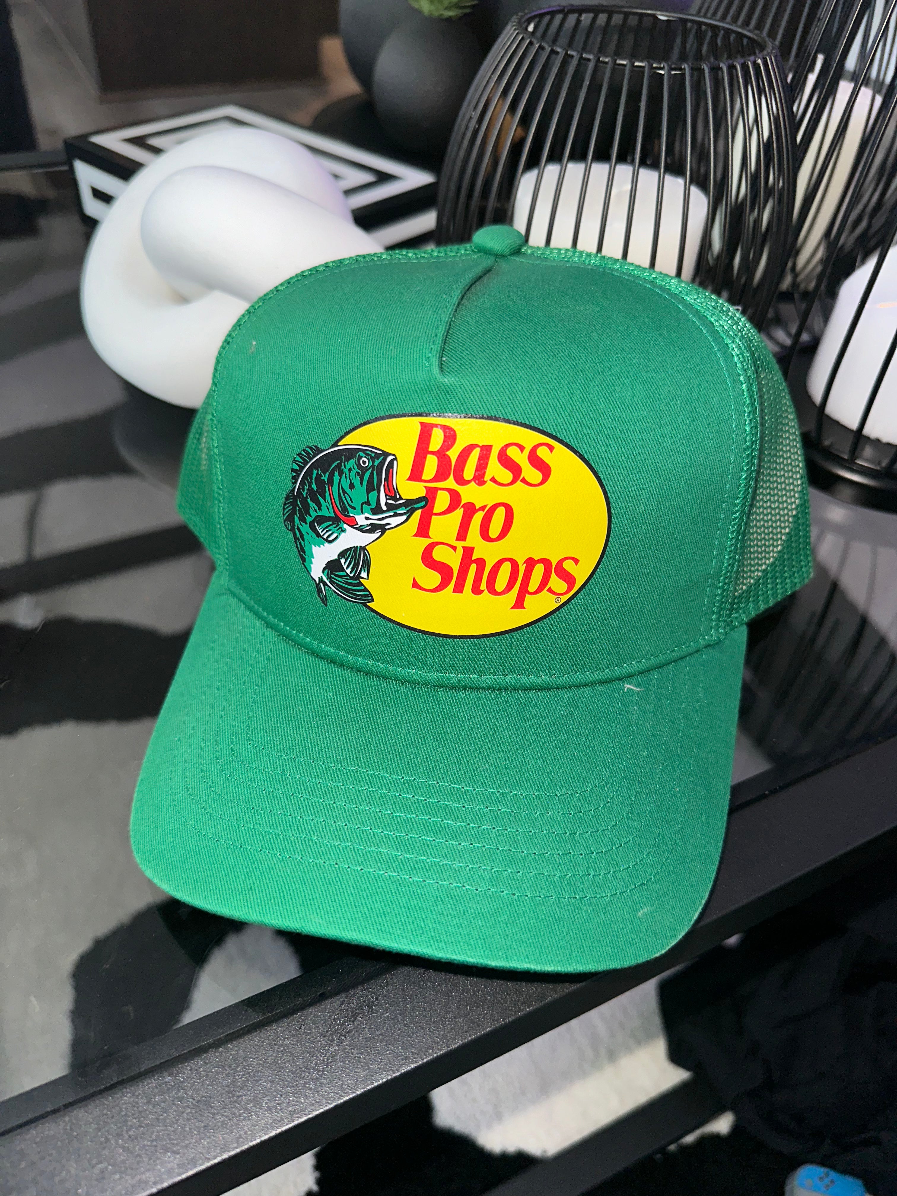 Bass Pro Shops, Accessories, Bass Pro Shop Embroidered Green Trucker Hat